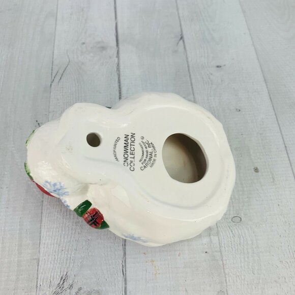 Cardinal Inc SNOWMAN COLLECTION Hand Crafted Earthenware 2 Piece Chip & Dip Set - Picture 7 of 9